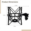 Heavy Duty microfono Spider Shock Mount, sistema di sospensione antivibrazione in metallo per Neumann U87, Lewitt 240, supporto microfono da studio con base da 46 mm, nero - 2