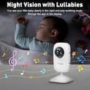 Simyke Smart Baby Monitor mit 2 Kameras und Audio 2.8'' Bildschirm WLAN ON/Off Switch Vision 2-Wege-Gespräch, 1200ft Lange Reichweite Fütterung Uhr Temperatur-Erkennung, tragbare drahtlose Baby Cam - 4