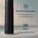 Philips Sonicare 7100 elektrische Zahnbürste, Schallzahnbürste mit App, 4 Putzmodi und 3 Intensitätsstufen, Andruckkontrolle, EasyStart, SmarTimer, Schwarz, Modell HX7421/08 [Neue Technologie] - 8