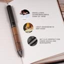 Hörner Obscurus Kugelschreiber mit Gravur I Walnuss-Holz I Premium Design I Edle Geschenk-Box I Schreibfarbe Blau I Strichstärke M 1 mm I Drehkugelschreiber I Hochwertiger Holzkugelschreiber - 4