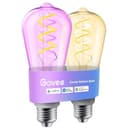Govee Lampadina Intelligente Edison E27, RGBWW Lampada Dimmabile ST64, Compatibile con Matter e Google Assistant, 500lm, 16 Milioni di Colori, Lampadina a Filamento in Stile Vintage, Confezione da 2 - 1