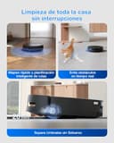 ECOVACS DEEBOT T80S Omni Robot Aspirador y Mopa, 24 800 Pa, OZMO Roller 2.0, Tecnología ZeroTangle 3.0, Mecanismo Triple Lift, Lav Mopa con Agua Cal a 40-75 °C, Secado Aire Cal, Negro - 8