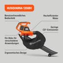 Husqvarna 120iBV Akku-Laubbläser - kabellos 36V, inkl. Akku und Ladegerät, 10 N Blaskraft, verstellbare Rohrlänge, bürstenlos, leise und leicht, für die Gartenpflege - 2