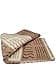 Wool & Home Merino Wool Blanket 140 x 200 cm - Cuddly Blanket Made of 100% Merino Wool, Beige Brown Line Pattern - Weight 500 g/m² - Breathable and Durable - 5