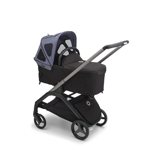 Bugaboo Dragonfly Sun Canopy with Ventilation Windows, Extendable for Extra and Optimal Sun Protection, Water-Repellent, Seaside Blue