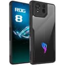 HARUINO für Asus ROG Phone 8 Pro Hülle, ROG Phone 8 Handyhülle Case mit Non-Slip Texture, Transparente PC Harte Zurück und TPU Weiche Silikon Schwarze Einfassung Cover Schutzhülle Handytasch - 1