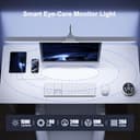 YICAIZI Lampara de Escritorio de LED 24W con Control Remoto - 1500LM 80CM Flexo LED Escritorio con Pinza Luz Leer Puerto de carga USB para Estudiar, Oficina, Blanco - 8