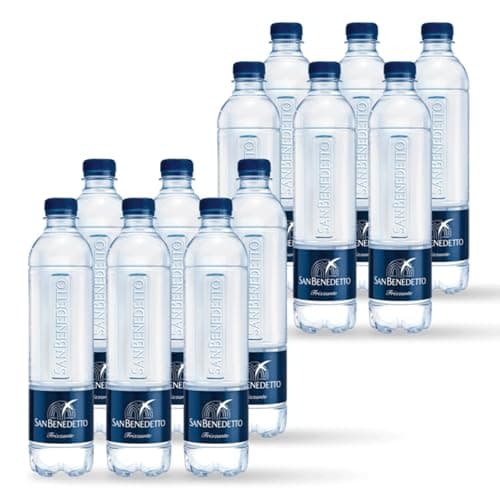 Acqua San Benedetto Mini Tower Frizzante 50cl x 24 | Acqua Minerale Frizzante Mini Tower Icon Fonte Benedicta | Confezione da 24 Bottiglie di PET da 500ml