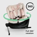 My Babiie MBCS400 360° Spin R129 Baby Car Seat – Support Leg, ISOFIX, Birth to 12yrs (40-150cm), i-Size, ERF, Group 0+/1/2/3, Rotating 360 Swivel - Pink Leopard - 3