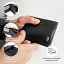 Berliner Bags Portafoglio Uomo in Vera Pelle con Protezione RFID, 4 Carte, 2 Scomparti Banconote, Portamonete, Tasca Documenti, Gettone Carrello, Scatola Regalo – Nero - 3