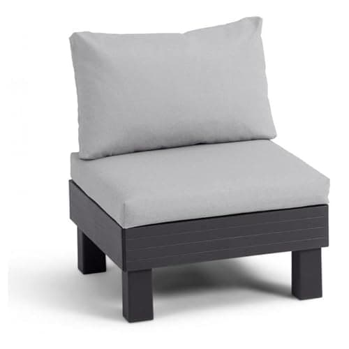 Keter Set Divanetto Poltrona da Giardino Elements + Cuscino Grey 65 x 74 x 73 cm