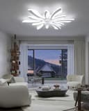 YUNLONG Smart Lampadario con Ventilatore da Soffitto, WiFi Plafoniera con Ventilatore Compatibile con Alexa Google Home, Lampada con Ventola Techo per Camera da letto, Cucina, Bianco - 9