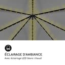 blumfeldt Pergola Jardín Impermeable 3x4m, Gazebo Techo Policarbonato, Kit de Pérgola Metálica Ligera Estructura Aluminio, Carpa Exterior, Pérgola Cristal Translúcido, Luces LED Regulables - 3