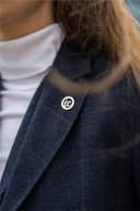 TruClothing - Chaqueta de campo para mujer, bléiser de mezcla de lana con patrón de espiguilla a cuadros, corte ajustado, azul marino, 38 - 4