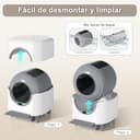 Ellenpent Arenero Gatos Autolimpiable, Caja Arena Gato Automatica con App Control, Antifugas/Atrapamiento/Olores, 90L para Múltiples Gatos, Vaciado con Un Solo Botón, Fácil de Limpiar - 9