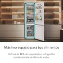 Haier HDPW5618DNPW Frigorifero Combinato 352L, No Frost Multiflow, My Zone, Humidity Zone, Inverter, Silenziatore 35dB - Bianco - 3