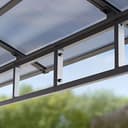 TOOLPORT Gazebo da Giardino 3x3 m telaio in alluminio tetto in policarbonato da ca. 8 mm senza teli laterali - 8