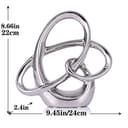 Statua moderna in ceramica con decorazione argentata, decorazione astratta per la casa, per soggiorno, camera da letto, bagno, ufficio, mensola, caminetto, matrimonio, tavolino da caffè, sala da - 2