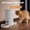 Comedero Gato Automático Doble & App: Dispensador Automático de 5L con WiFi 2.4G y Temporizador para Comida Seca - Diseño de Comedero Doble AONBOY para Múltiples Gatos y Perros - Blanco - 7