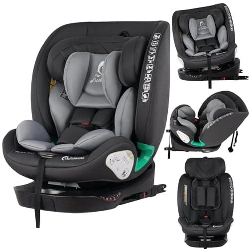 For Your Little One AllStage 360 Group 0/1/2/3 Car Seat, ISOFIX i-Size, 360-Degree Rotation, Rear and Forward-Facing, Birth to 12 Years, 5-Point Harness, 7 Height Positions (Slate Mist)
