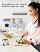 GHB Baby Monitor Video e Audio 5", Telecamera Neonato con Schermo IPS 5000mAh, Visione Notturna, Sensore di Temperatura, VOX, Ninnananna - 3