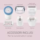 Panasonic ES-EYL9-P503 Cordless Wet & Dry Epilator and Eyebrow/Facial Epilator for Women, Short Hair Removal, 3 Speeds, Foot Care Accessories and Bikini Trimmer, White/Light Purple - 5