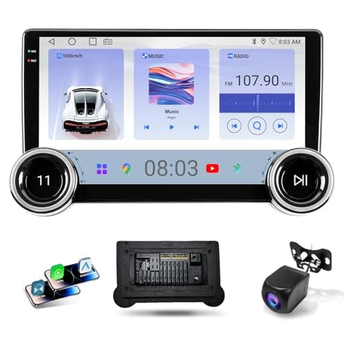 Haudio Autoradio 10.1 Pollici 2 DIN con Wireless Apple CarPlay & Android Auto, Telecamera Di retromarcia HD, Mirroring dello Schermo, Bluetooth, WiFi, Assistente Vocale, Radio AM/FM/RDS 2G+64GB