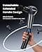 Pistola Massaggio Muscolare con Manico Staccabile, RENPHO Reach pistola per massaggi, 5 velocità, 4 testine massaggianti, LED, 2 in 1 Massaggiatore a Percussione Profonda, Nero - 2