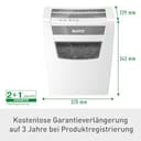 Leitz IQ Aktenvernichter Home Office S, 9-8 Blatt (70-80 g/m²), TÜV+GS zertifiziert, Partikelschnitt, Sicherheitsstufe P4, 15L Behälter, Sehr leise, & kompakt, Schredder für Büro, Weiß, 80360000 - 5