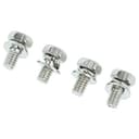 vhbw Ersatz-Messer (4-Stern) kompatibel mit Ambrogio 4.0 Elite, L25, 4.0 Basic, Deluxe, Evolution Rasenmäher - Ersatzklinge Grau, Stahl - 4