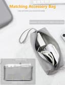 HYZUO 15-16 Zoll Hartschalen Laptophülle für MacBook Pro 16 M5/M4/M3/M2/M1 A3428 A3429 2026-2019, MacBook Air 15 M3/M2/M1 2026-2023, Dell XPS 16 Laptop, 15" Surface Laptop, Stein Grau - 6