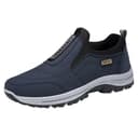 Generisch Scarpe da ginnastica da uomo, con suola spessa, antiscivolo, comode, da jogging, tinta unita, alla moda, traspiranti, per attività all'aria aperta, corsa, allenamento, sport, 38-44 EU, Blu - 1