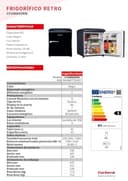 Corberó - Frigorífico Retro Estático | CF1PG45RN | 45L | 55 cm| Luz interior | Patas niveladoras | Negro - 9