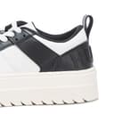 HUGO Women's Lyssa Platform Low Profile Sneaker, Black/White Oak, 6 UK - 4