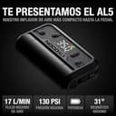 NOCO Air AL5: Inflador de neumáticos inalámbrico de 5A – Compresor de aire portátil a batería – Caudal de 17 SLPM, infla de 0 a 40 PSI en 7 min – Manómetro digital y apagado automático - 2