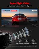 REDTIGER Dashcam Coche 4K STARVIS 2,Cámara Coche con Pantalla Táctil 3.18'',Tarjeta Memoria128 GB,GPS,5.8G WiFi,Control Voz,Visión Nocturna UHD,Loqueo de Emergencia,Monitor Aparcamiento (F7N Touch) - 6