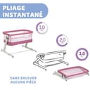 Chicco Next2Me Pop Up, Babybett für Neugeborene, Co-Sleeping-Kinderbett, Kompakter Verschluss, Überall transportierbar, Klappbare Riegel, Höhenverstellbar, Inklusive Matratze und Reisetasche, Rosa - 2