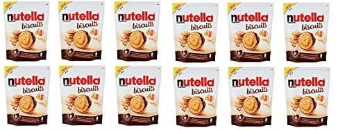 12 galletas Ferrero Nutella rellenas con galletas Nutella con bolsa de crema de avellana de 304 g