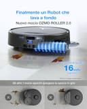 ECOVACS DEEBOT T80S OMNI Robot Aspirapolvere Lavapavimenti, 24800 Pa, OZMO ROLLER 2.0, ZeroTangle 3.0, Triple Lift, Lavaggio Mocio con Acqua Calda a 40-75 °C, Asciugatura ad Aria Calda, Nero - 3