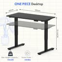 FLEXISPOT FQ Pro Escritorio Elevable Eléctrico 120x60cm, Mesa Elevable con Tablero Entero, Retroceso Ante Obstáculos, 4 Función de Memoria, Standing Desk para Oficina & Hogar y Teletrabajo, Negro - 2