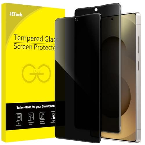 JETech Protector Pantalla de Privacidad para Samsung Galaxy S25 Ultra 5G, Antiespia Cristal Vidrio Templado, Compatible Huellas Dactilares ID, 2 Unidades