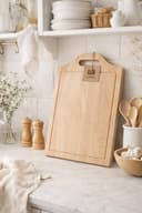 Tabla de Cocina de Madera de Abedul Natural grande36 x 24 cm. Tabla de Cortar con Asa Ergonómica y Canal Recoge Líquidos – Ideal para Uso Diario.decorativa - 2