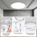 Taipow Lampara Techo LED 30W Cambia Color RGB, Regulable 2700K-6500K Dimmable, Control App/Mando a Distancia, Luz Inteligente Compatible con Alexa & Google Home para Dormitorio Salón Cocina - 9