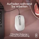 Logitech MX Anywhere 3S for Mac, kompakte kabellose Bluetooth-Maus, 8K-DPI-Abtastung auf jeder Fläche, leise Klicks, USB C, kabellose Maus für MacBook Pro, MacBook Air, iMac, iPad - Hellgrau - 5