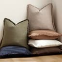 Foindtower Set de Fundas de cojín de Lino con Flecos, 2 Unidades, Decorativas, Estilo rústico, con borlas, Suaves, Fundas de Acento para sofá, Silla, Cama, hogar, 50 x 50 cm, Lino Natural - 6