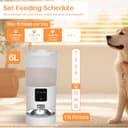 Automatic Cat Feeder with 2K Camera and Smart App, 6L Smart Pet Food Dispenser for Cats/Dogs, Timed Auto Control Meals, 2.4G / 5G WiFi, Auto Pet Feeder for Cats and Dogs, Easy Clean - 2