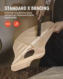 Donner Chitarra Acustica Kit 4/4 Chitarra Folk Cutaway 41 Pollice in Abete Mogano con Custodia Corde Plettri Capotasto Cinghia per Adulto Principiante Studente Sunburst - 4