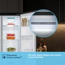 Fridgemaster American Side-by-side Door Fridge Freezer 439L Black with Water Dispenser MS83430DEB1, Total No Frost, Inverter Compressor, H177.7 cm x W83.2cm x D61cm, Energy Rating E - 13
