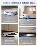 ECOVACS DEEBOT T80 OMNI Robot Aspirapolvere Lavapavimenti, 18.000 Pa, Spazzola OZMO ROLLER, ZeroTangle 3.0, Lavaggio Mocio con Acqua Calda a 40-75 °C, Asciugatura ad Aria Calda, Bianco - 6