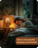 EDISHINE Lámpara de Mesa Vintage, con Pantalla Bohemia Tejida a Mano y Base de Hierro, Incluye Bombilla LED con Luz Blanca Cálida de 2700K, Ideal para Dormitorio, Sala de Estar y Oficina - 6